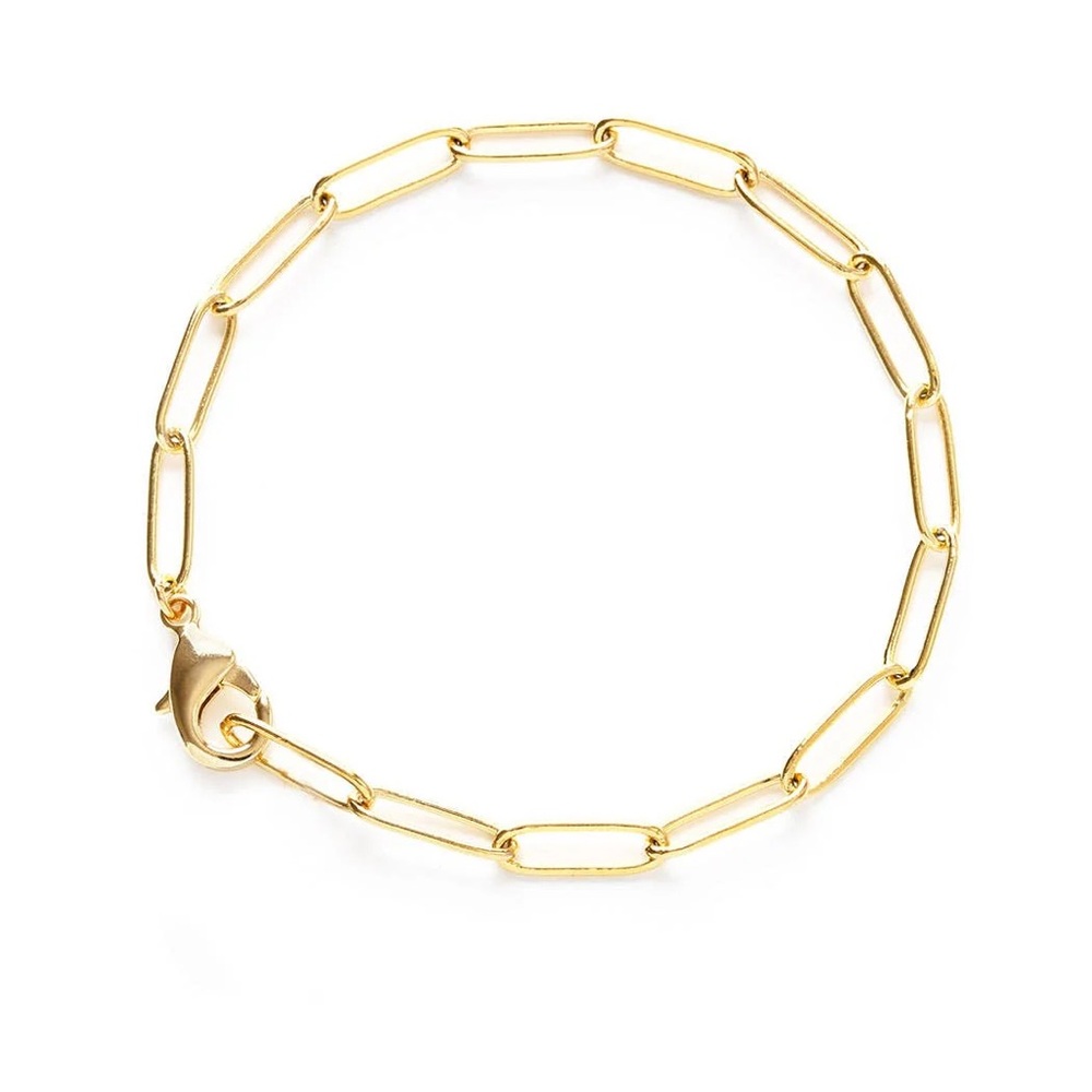 Gold Paperclip Chain Bracelet - 14k gold dipped, eco-friendly